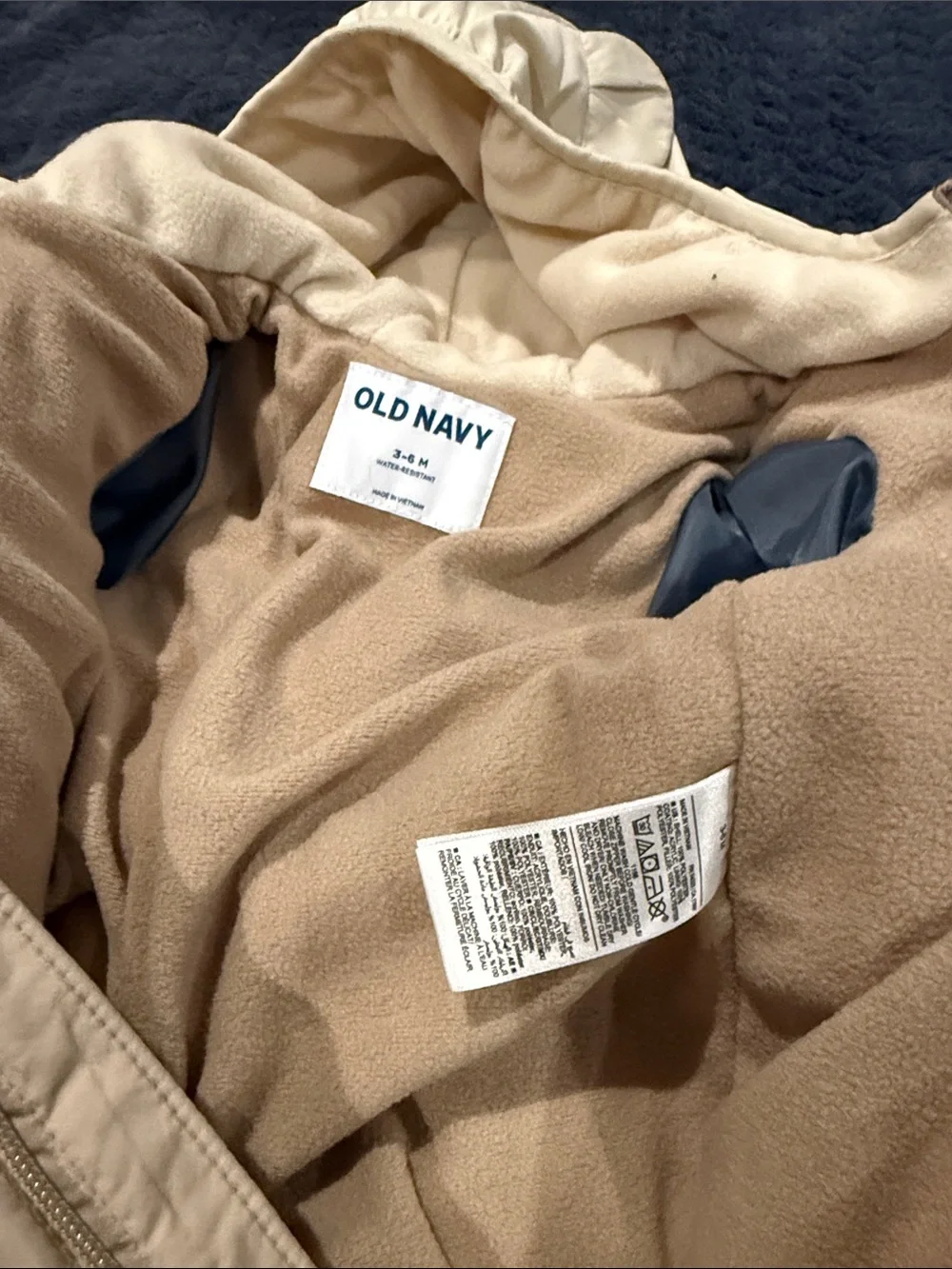 Old navy snow suit with hood and mittens